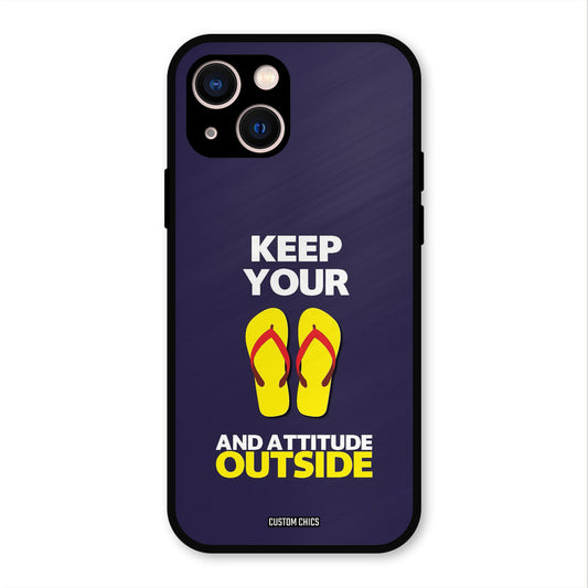 Keep Your Feet Outside iPhone 13 Mobile Back Cover - Typography PrintShield Case