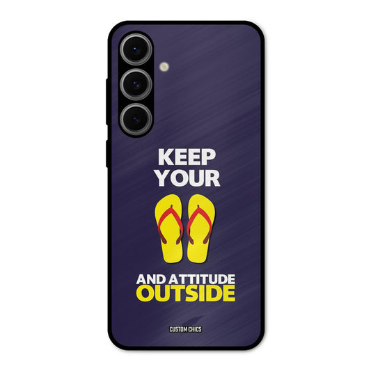 Keep Your Feet Outside Samsung Galaxy S24 FE Mobile Back Cover - Typography PrintShield Case