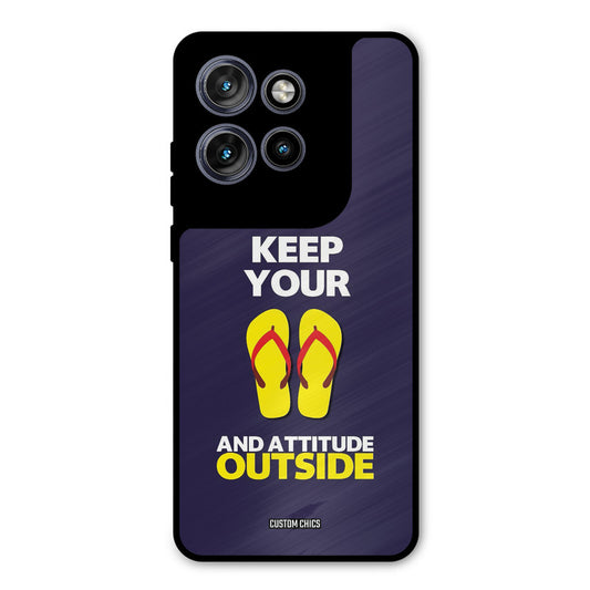 Keep Your Feet Outside Motorola Edge 50 Neo Mobile Back Cover - Typography PrintShield Case