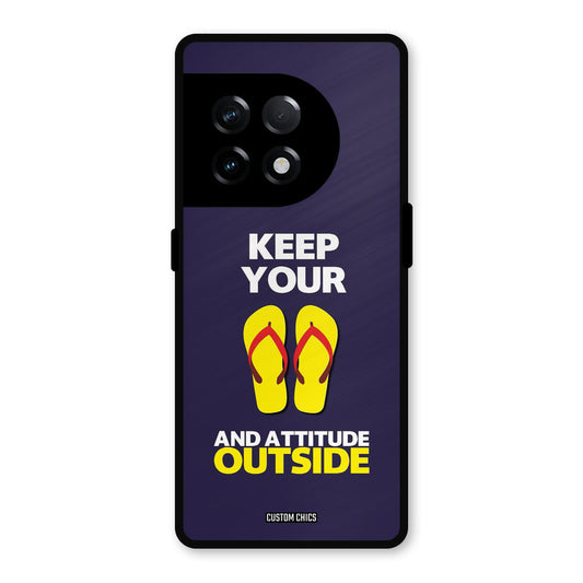 Keep Your Feet Outside OnePlus 11R Mobile Back Cover - Typography PrintShield Case