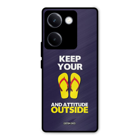 Keep Your Feet Outside Vivo Y300 Plus Mobile Back Cover - Typography PrintShield Case