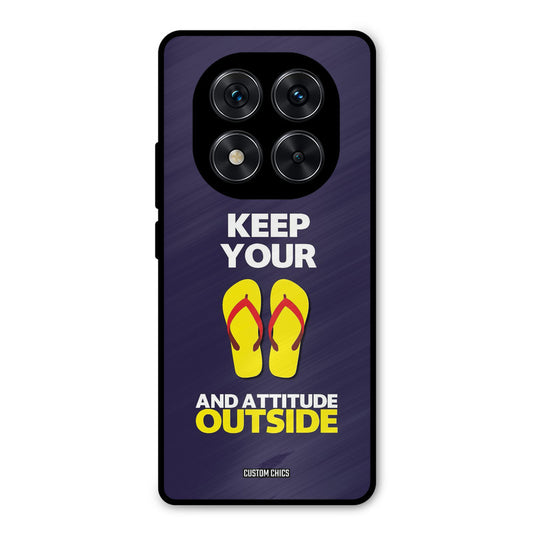 Keep Your Feet Outside Redmi Note 14 Pro Mobile Back Cover - Typography PrintShield Case