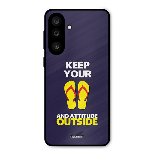 Keep Your Feet Outside Samsung Galaxy M56 Mobile Back Cover - Typography PrintShield Case