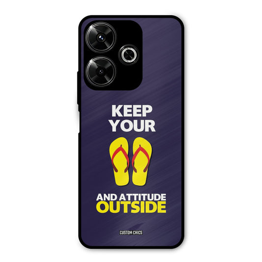 Keep Your Feet Outside Redmi 13 5G Mobile Back Cover - Typography PrintShield Case
