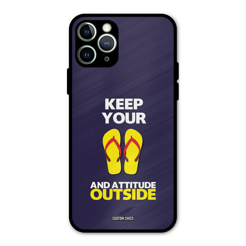 Keep Your Feet Outside iPhone 11 Pro Max Mobile Back Cover - Typography PrintShield Case