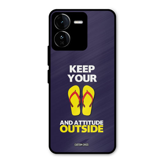 Keep Your Feet Outside iQOO Z9 Mobile Back Cover - Typography PrintShield Case