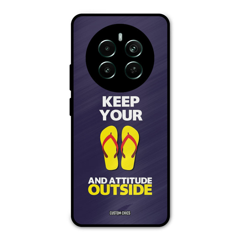 Keep Your Feet Outside Realme 12 Plus Mobile Back Cover - Typography PrintShield Case