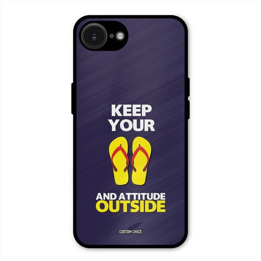 Keep Your Feet Outside iPhone 16e Mobile Back Cover - Typography PrintShield Case