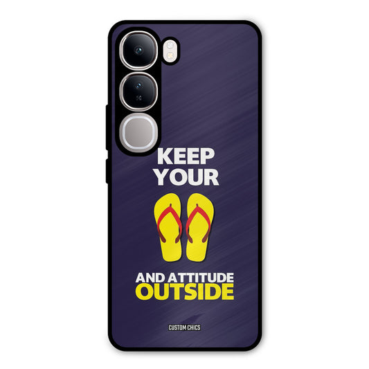 Keep Your Feet Outside Vivo Y300 Mobile Back Cover - Typography PrintShield Case