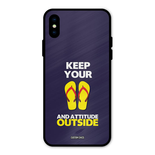 Keep Your Feet Outside iPhone X Mobile Back Cover - Typography PrintShield Case