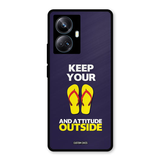 Keep Your Feet Outside Realme 10 Pro Plus Mobile Back Cover - Typography PrintShield Case