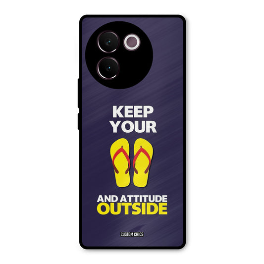 Keep Your Feet Outside Vivo V30e Mobile Back Cover - Typography PrintShield Case