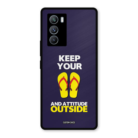 Keep Your Feet Outside iQOO 9SE Mobile Back Cover - Typography PrintShield Case