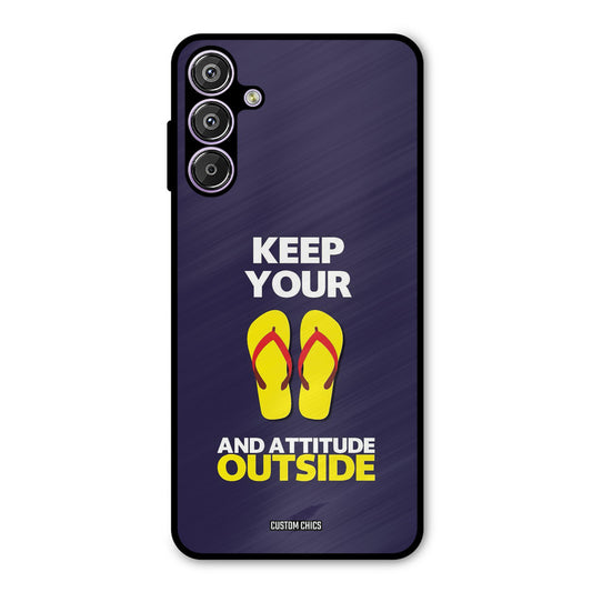 Keep Your Feet Outside Samsung Galaxy F15 Mobile Back Cover - Typography PrintShield Case