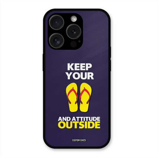 Keep Your Feet Outside iPhone 15 Pro Max Mobile Back Cover - Typography PrintShield Case
