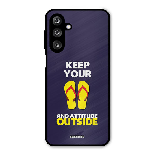 Keep Your Feet Outside Samsung Galaxy M36 Mobile Back Cover - Typography PrintShield Case