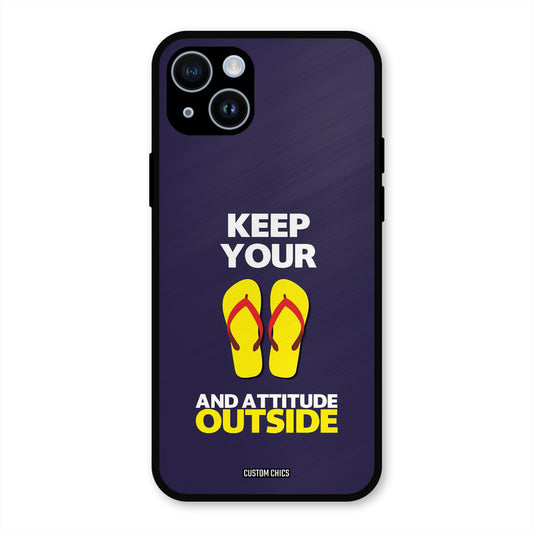 Keep Your Feet Outside iPhone 14 Mobile Back Cover - Typography PrintShield Case