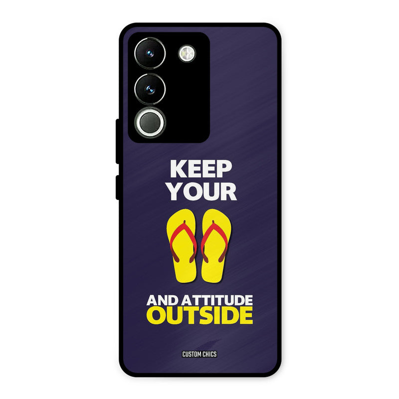 Keep Your Feet Outside Vivo Y200 Mobile Back Cover - Typography PrintShield Case