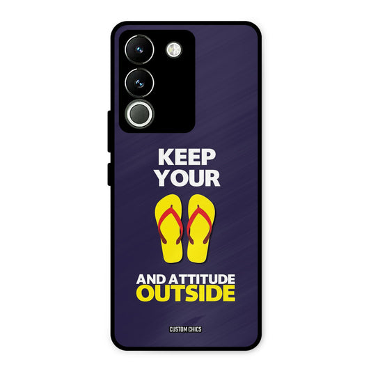 Keep Your Feet Outside Vivo Y200 Mobile Back Cover - Typography PrintShield Case