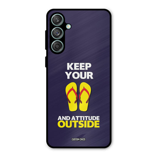 Keep Your Feet Outside Samsung Galaxy M55 5G Mobile Back Cover - Typography PrintShield Case