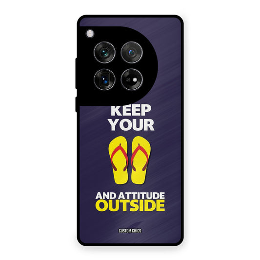 Keep Your Feet Outside OnePlus 12 Mobile Back Cover - Typography PrintShield Case
