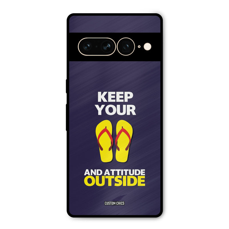 Keep Your Feet Outside Google Pixel 7 Pro Mobile Back Cover - Typography PrintShield Case