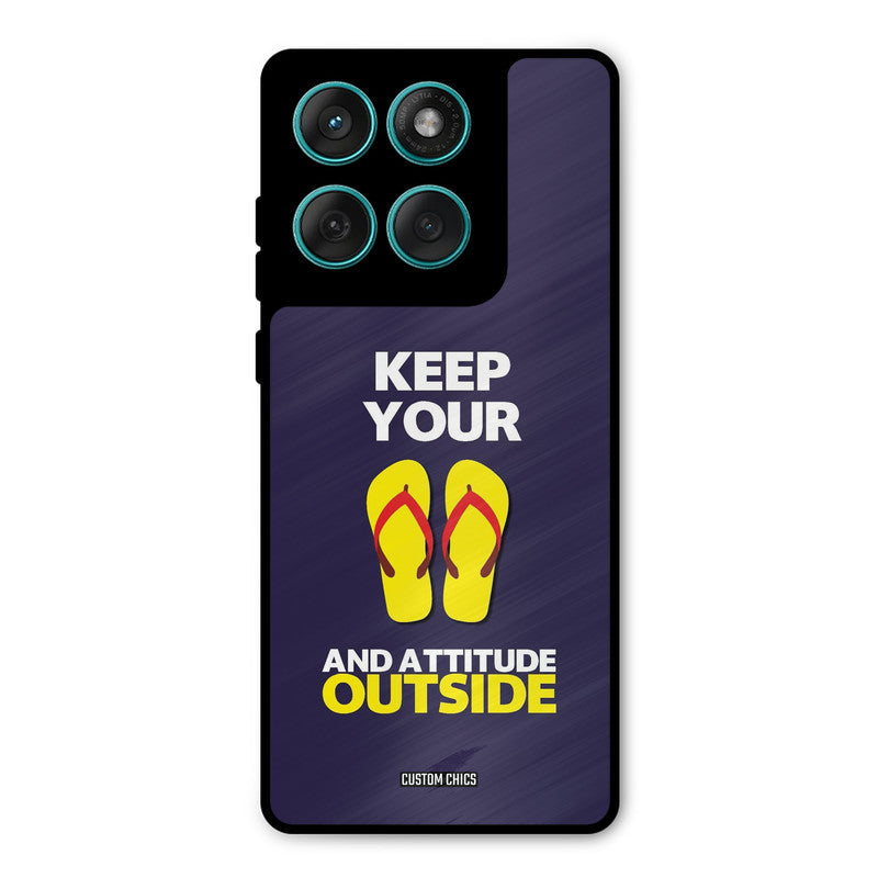 Keep Your Feet Outside Motorola Edge 60 Mobile Back Cover - Typography PrintShield Case