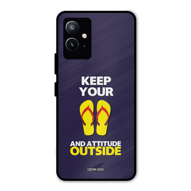 Keep Your Feet Outside Vivo Y75 5G Mobile Back Cover - Typography PrintShield Case