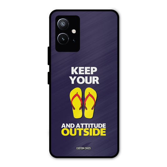 Keep Your Feet Outside Vivo Y75 5G Mobile Back Cover - Typography PrintShield Case