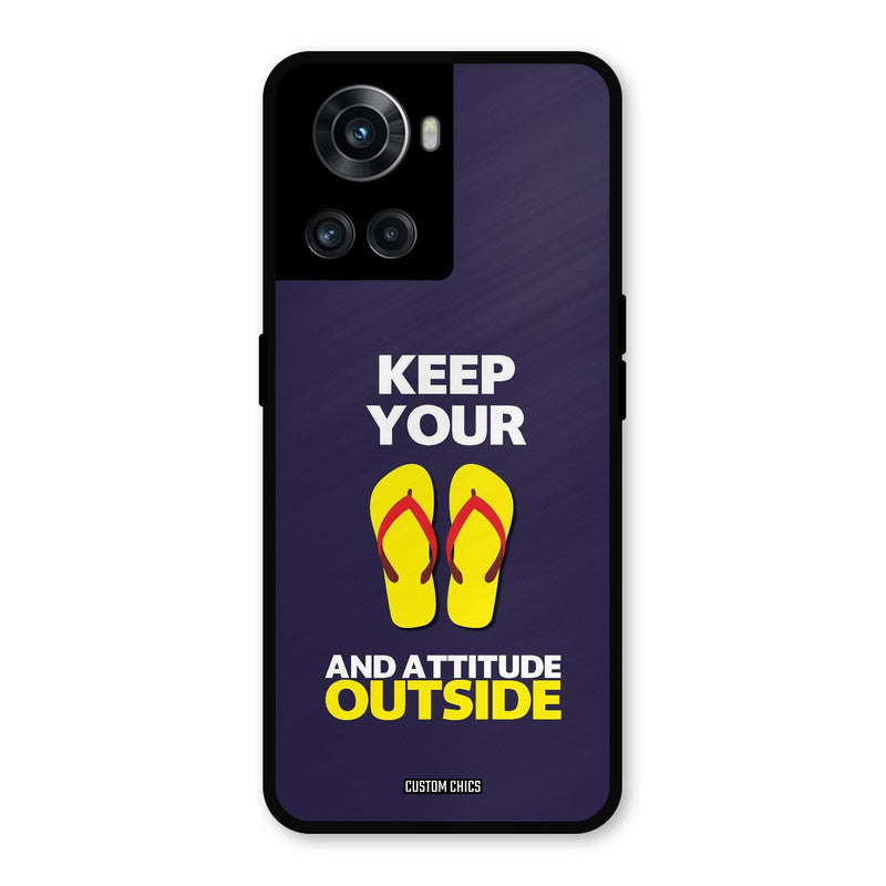 Keep Your Feet Outside OnePlus 10R Mobile Back Cover - Typography PrintShield Case