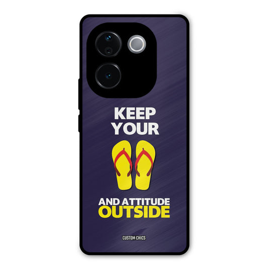 Keep Your Feet Outside Vivo T3 Pro Mobile Back Cover - Typography PrintShield Case