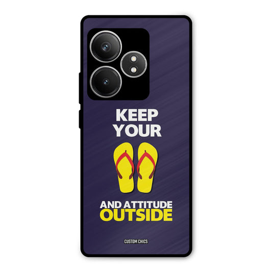 Keep Your Feet Outside Realme GT 6T Mobile Back Cover - Typography PrintShield Case