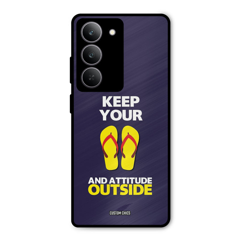 Keep Your Feet Outside Realme 14x Mobile Back Cover - Typography PrintShield Case