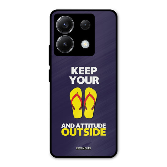 Keep Your Feet Outside Poco X6 Mobile Back Cover - Typography PrintShield Case