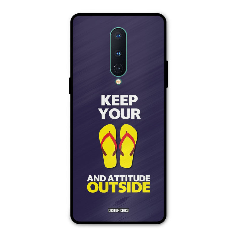 Keep Your Feet Outside Oneplus 8 Mobile Back Cover - Typography PrintShield Case