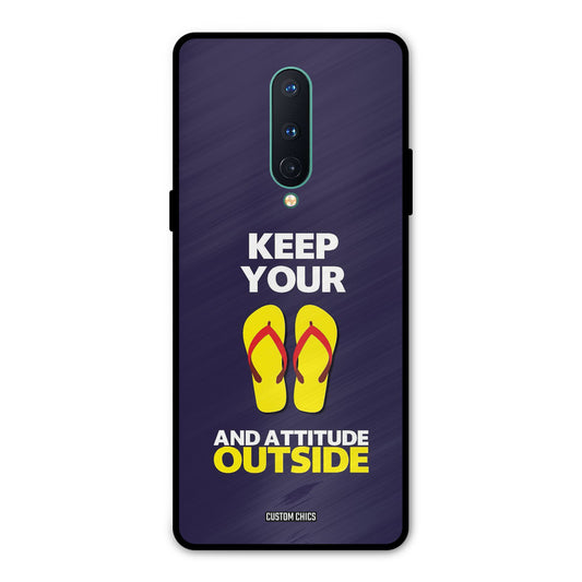 Keep Your Feet Outside Oneplus 8 Mobile Back Cover - Typography PrintShield Case