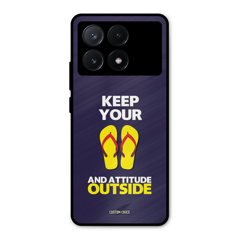Keep Your Feet Outside Poco X6 Pro Mobile Back Cover - Typography PrintShield Case