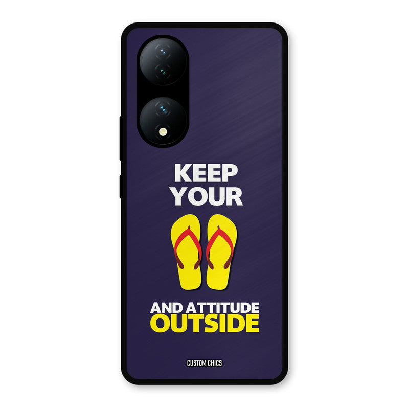 Keep Your Feet Outside Vivo Y100 Mobile Back Cover - Typography PrintShield Case
