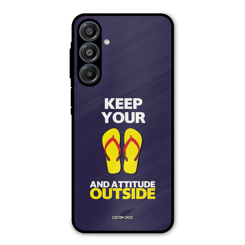 Keep Your Feet Outside Samsung Galaxy A16 5G Mobile Back Cover - Typography PrintShield Case