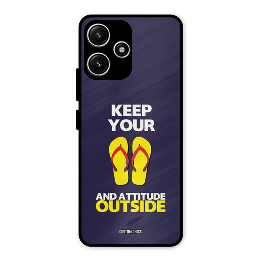 Keep Your Feet Outside Redmi 12 5G Mobile Back Cover - Typography PrintShield Case