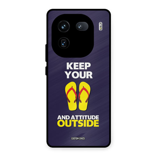 Keep Your Feet Outside iQOO 12 Mobile Back Cover - Typography PrintShield Case