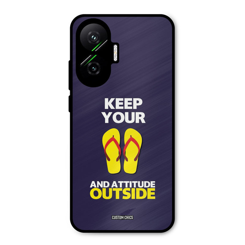 Keep Your Feet Outside Poco F7 5G Mobile Back Cover - Typography PrintShield Case
