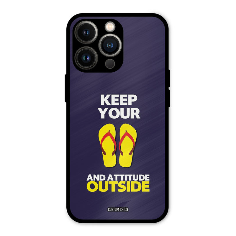 Keep Your Feet Outside iPhone 13 Pro Mobile Back Cover - Typography PrintShield Case