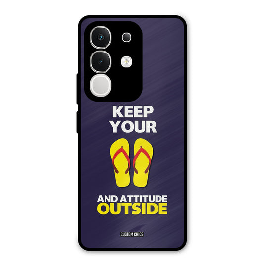 Keep Your Feet Outside Vivo T4x Mobile Back Cover - Typography PrintShield Case