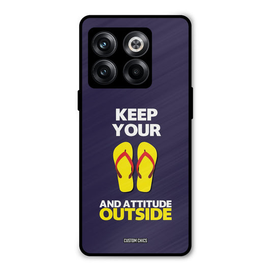 Keep Your Feet Outside Oneplus 10T Mobile Back Cover - Typography PrintShield Case