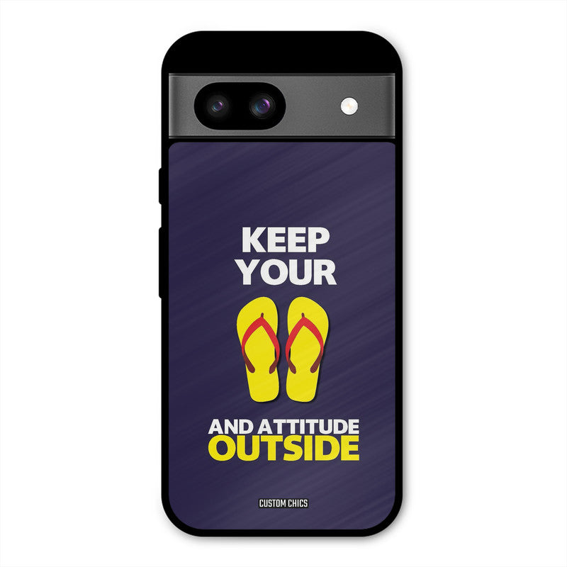 Keep Your Feet Outside Google Pixel 8a Mobile Back Cover - Typography PrintShield Case