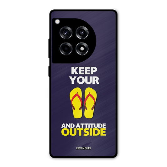 Keep Your Feet Outside OnePlus 12R Mobile Back Cover - Typography PrintShield Case