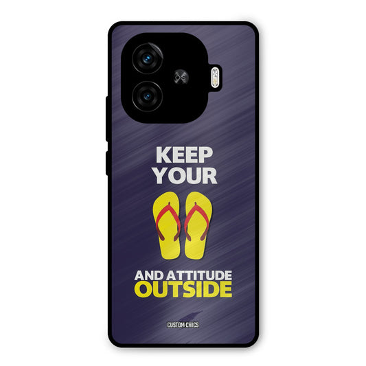 Keep Your Feet Outside iQoo Z9 Turbo Mobile Back Cover - Typography PrintShield Case
