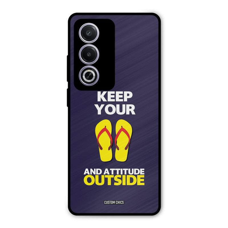 Keep Your Feet Outside Oppo K12x Mobile Back Cover - Typography PrintShield Case