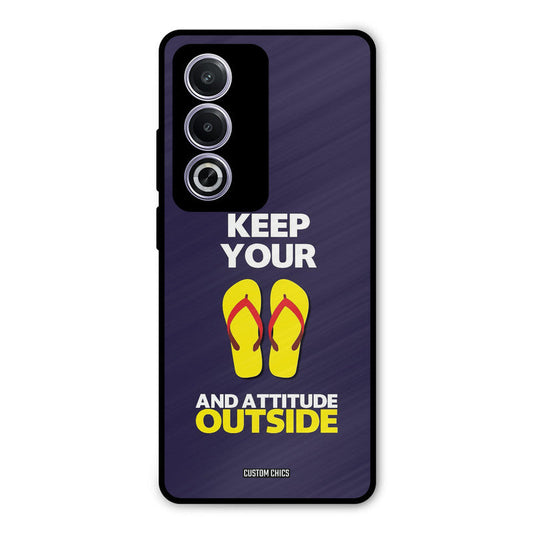 Keep Your Feet Outside Oppo K12x Mobile Back Cover - Typography PrintShield Case